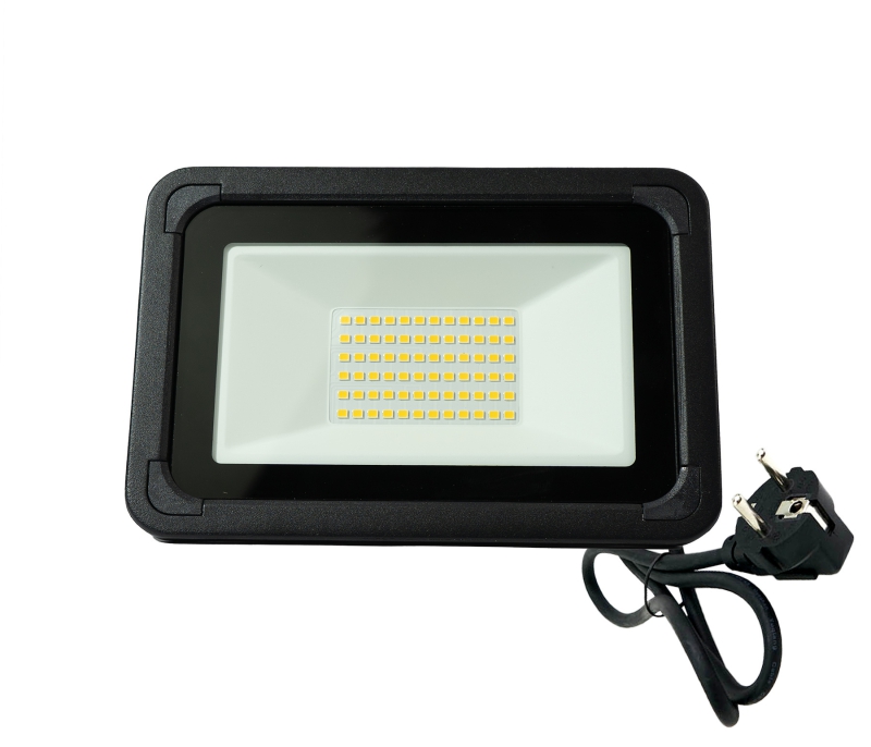 ESL LED Floodlight Symmetrical 30W 3000K Warm white IP65 black 120° Half Coupler