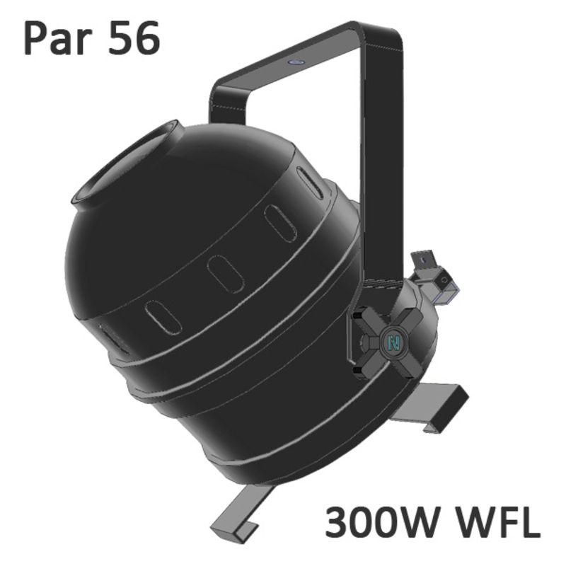 ESL Par 56 short 300W WFL zwart