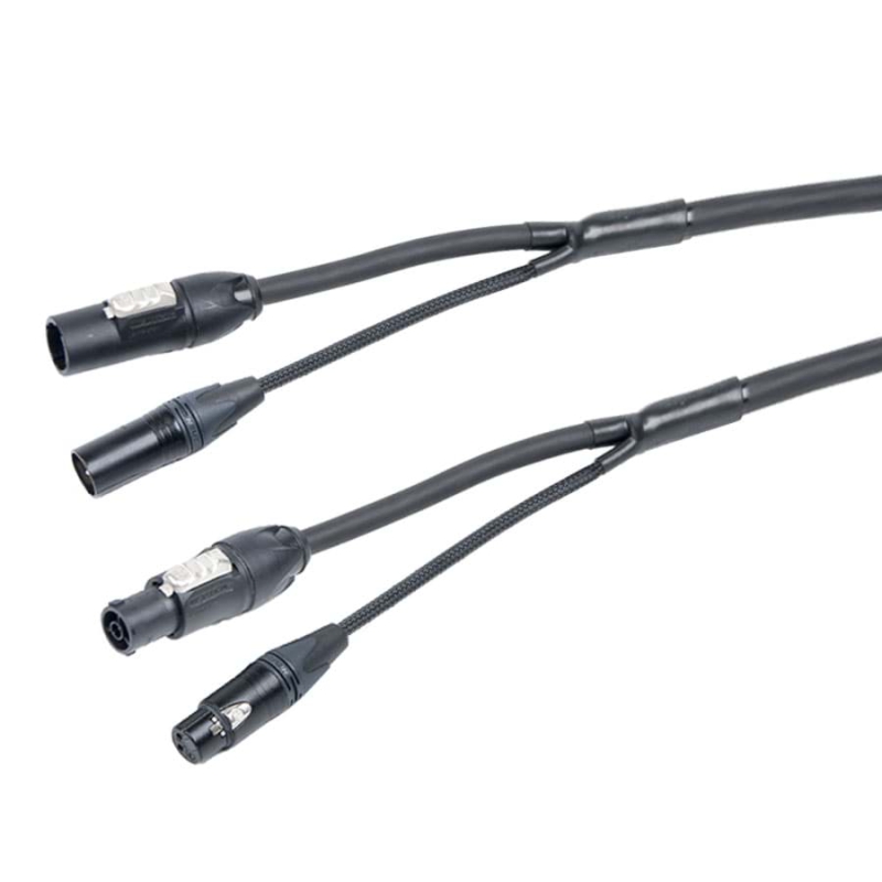 ESL Combi Power+DMX 2,5mm2 powerCON TRUE1 + XLR5 zwart 10m