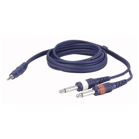 ESL Mini Jack stereo M > 2x Big Jack mono M 1,5m