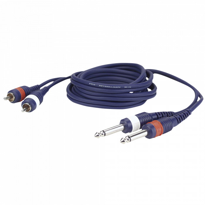 ESL DAP FL23 - 2 RCA male L/R to 2 mono Jack L/R 1,5m