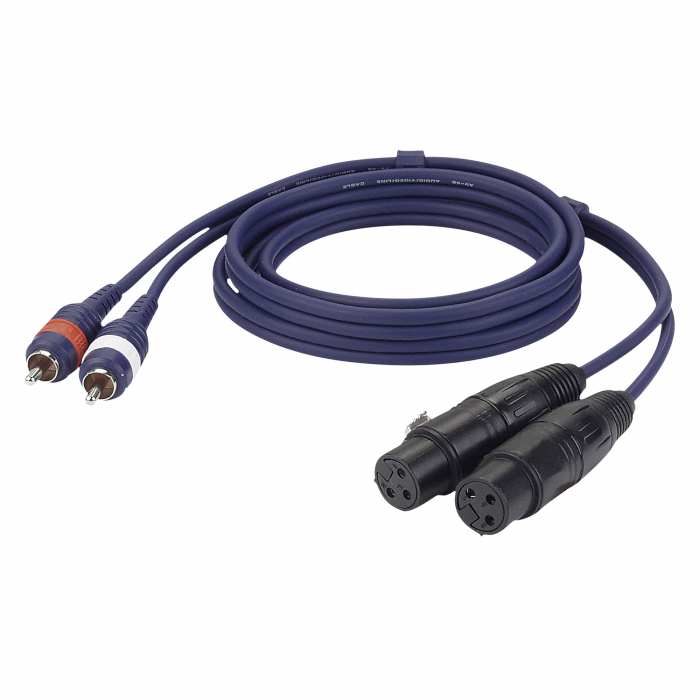 ESL DAP FL25 - 2 RCA male L/R to 2 XLR/F 3P 1,5m