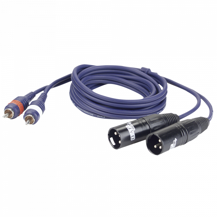 ESL DAP FL26 - 2 RCA male L/R to 2 XLR/M 3P 1,5m