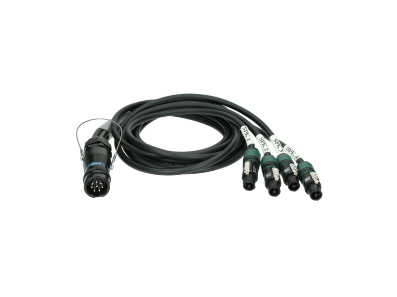 ESL Cacom 8p M - 4 x speakON 4p F 3m (4 mm²)